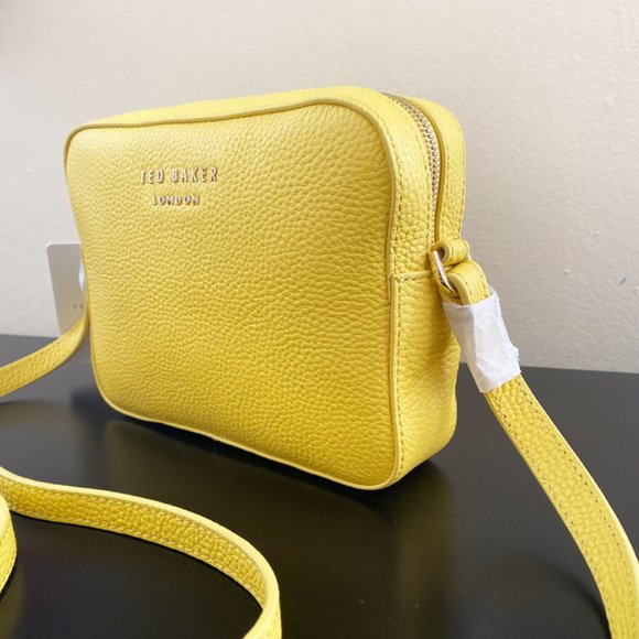 NWT Ted Baker Soft Leather Yellow Camera Bag. - Picture 2 of 6